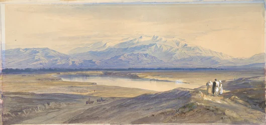 Le mont Olympe vu depuis Larissa, en Thessalie (Grèce)