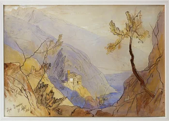 Le monastère de Saint-Dionysius, Mont Athos, 11 septembre 1856