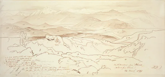 Vue des montagnes au-dessus de Phonia