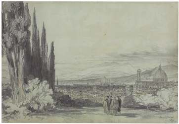 Vue de Florence avec le Duomo au loin, 1839
