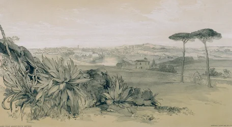 Rome depuis une villa au-dessus de Porta Portese