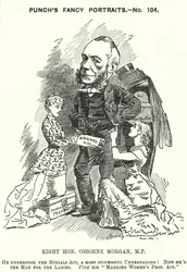 Caricature de Punch : George Osborne Morgan, avocat gallois et homme politique libéral