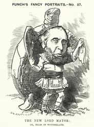 Caricature de Punch : Sir John Ellis, Lord-maire de Londres en 1881
