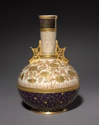 Vase, fabriqué par Faience Manufacturing Company, USA, c.1884-1887