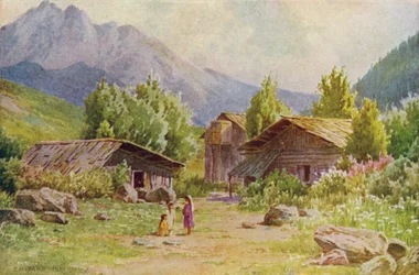 Un Coin du Village de Pahlgam, Vallée de Lidar