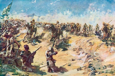 La charge des 21e lanciers à Omdurman, le 8 avril