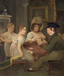 Mme Sarah Cornock et ses trois enfants, c.1810