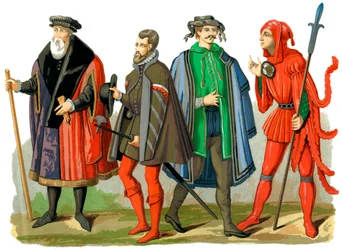 Costumes allemands, 15ème-16ème siècle, 1849