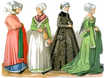 Femmes de Nuremberg, Allemagne, 16e siècle