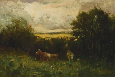 Paysage avec du bétail