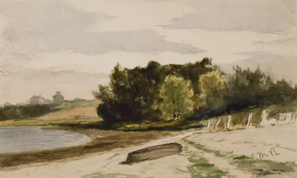 Paysage avec tronc sur la plage (#40), c. 1880