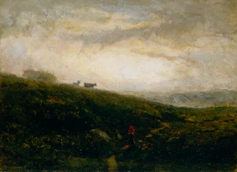 Sans titre vaches descendant une colline, 1881