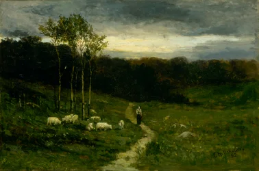 Femme marchant sur le chemin, 1882