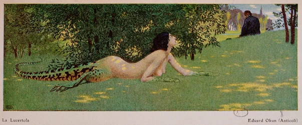 Lucertola (moitié femme, moitié lézard vert), 1908