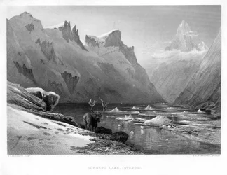 Lac Iceberg, Isterdal, Norvège, milieu-fin du 19e siècle