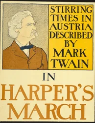 Mark Twain dans le numéro de mars 1898 de Harper