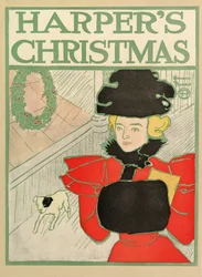 Affiche publicitaire pour Harpers New Monthly Magazine, Noël 1894