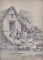 Paysage avec une maison