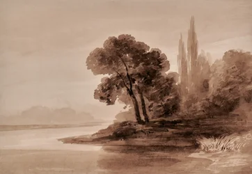Paysage avec arbres