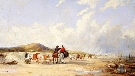 Traversée des sables vers le marché de Swansea