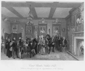 Salle du Conseil, Vintners Hall. Le shérif vigneron recevant les félicitations de sa compagnie