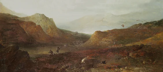 Chasse au tétras - Un oiseau en plein vol