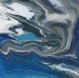 Flux de marbre bleu profond