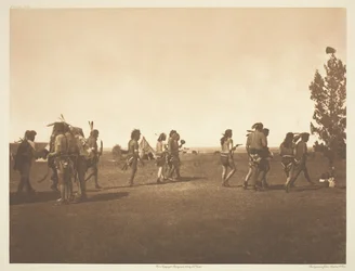 Cérémonie de médecine Arikara - Danse de la Fraternité, 1908
