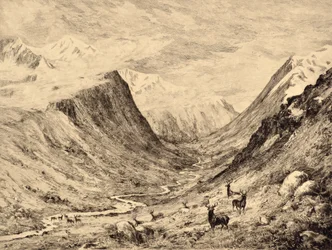 La Dee des Highlands : rencontre de Garchary et Larig Burns, vers 1880