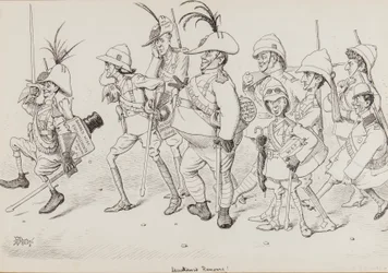 Dan Leons Light Horse, y compris des caricatures de Henry Irving, Beerbohm Tree, R.B., W.S. Penley, Forbes Robertson, et E.P., pour Punch, novembre 1902