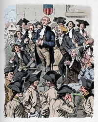 George Washington essayant de mentir, vers 1900