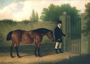 Cheval et palefrenier