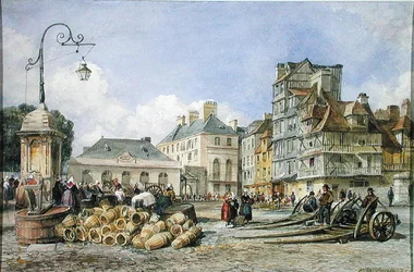 Place du marché sur le continent