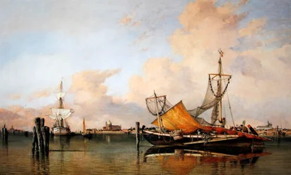 Soir avant le mauvais temps sur la lagune, Venise