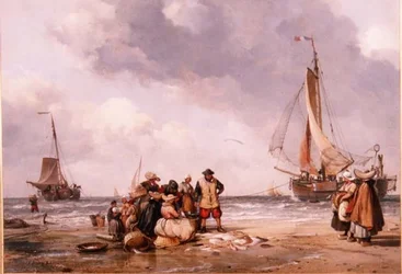 Pêcheurs comptant la prise
