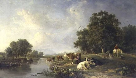 Paysage avec du Bétail