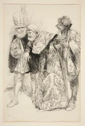 Baptista Proteste, illustration pour Acte I, Scène i, La Mégère apprivoisée