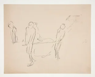 Étude de figure - deux hommes portant une civière