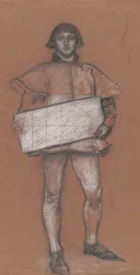 Étude de figure, homme en costume médiéval