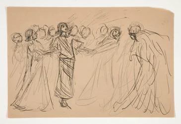 Galahad et les Vertus captives, étude pour La Quête du Saint Graal (série de quinze peintures pour la Bibliothèque publique de Boston, achevée en 1901)