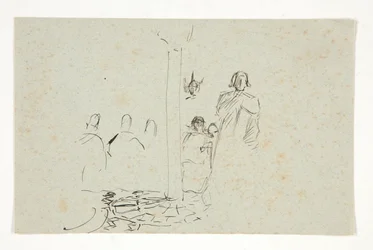 Galahad au château, étude pour La Quête du Saint Graal (série de quinze peintures pour la Bibliothèque publique de Boston, achevée en 1901)