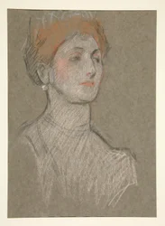 Tête de femme, couronnement d