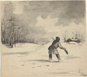 Chasseur dans la neige