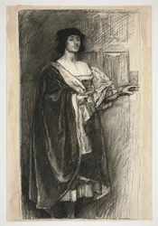 Homme en costume de la Renaissance - (illustration non identifiée pour une pièce de Shakespeare ?)