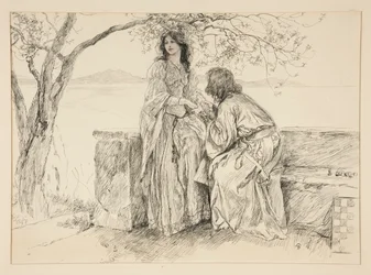 Miranda et Ferdinand, illustration pour Acte V, Scène i, La Tempête