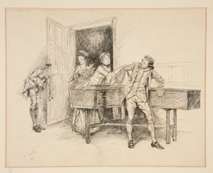 Nan et Piano, illustration pour Oliver Goldsmith
