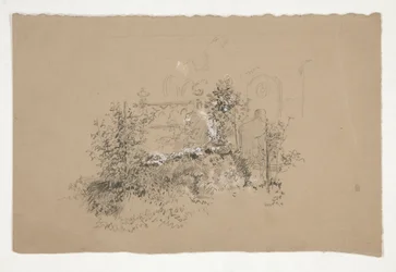 Jardin envahi (?) cimetière (?)