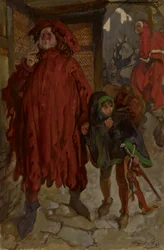 Sir John Falstaff avec son page, Henri IV, Partie II, Acte I, Scène II