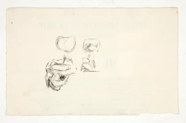 Croquis de mains tenant des verres de vin