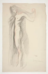 Étude de figure de 18h, pour la fresque Les Heures au bâtiment du Capitole de l